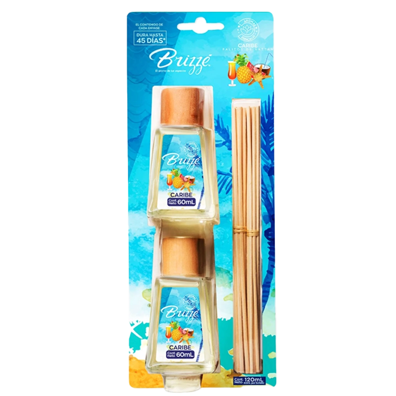 AMBIENTADOR BRIZZE DUO PALITO CARIBE X 120 ML
